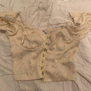 princes polly floral cottage core top never worn